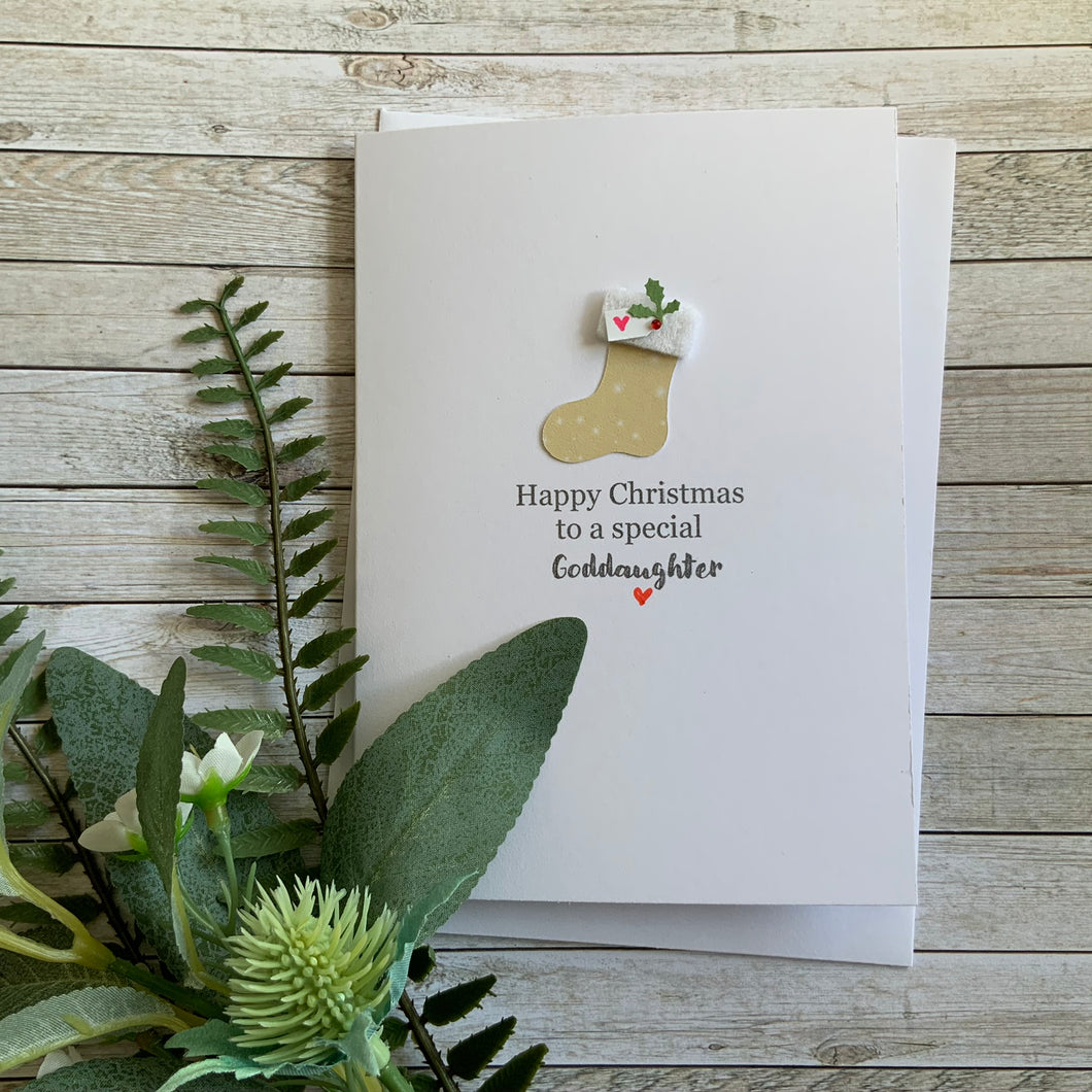 Happy Christmas To A Special Goddaughter Card