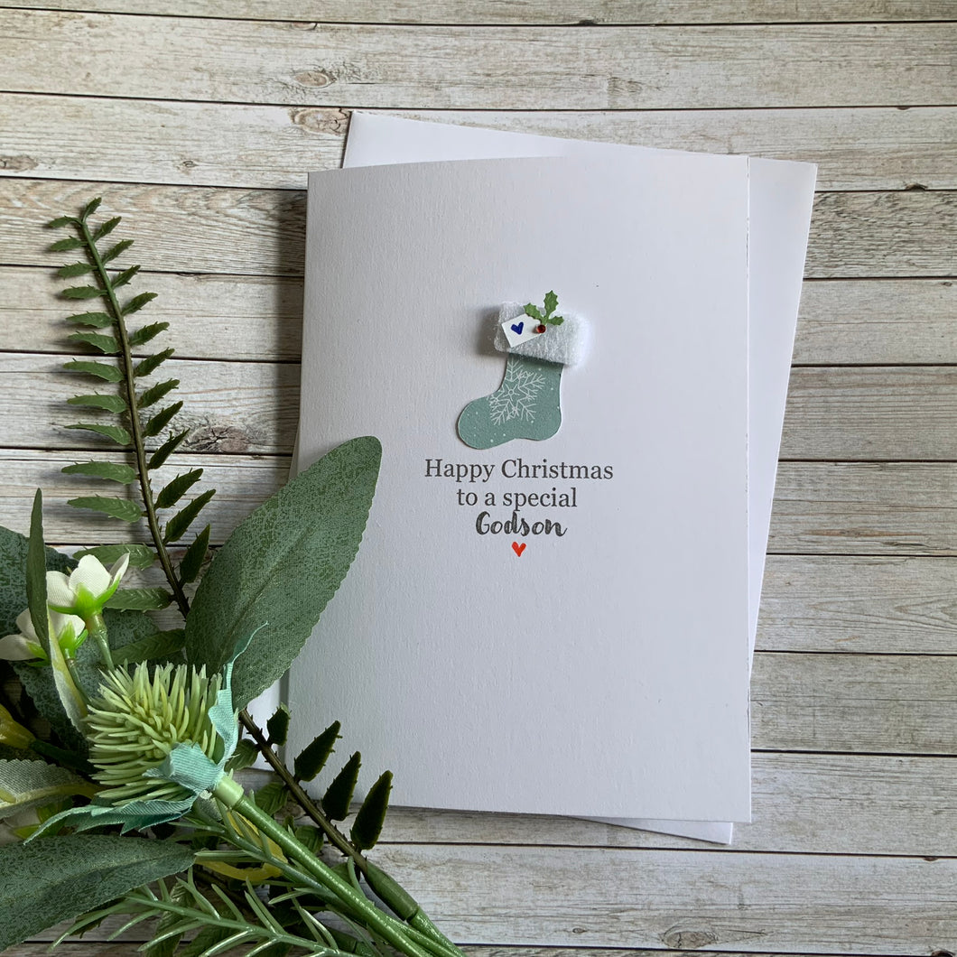 Happy Christmas To A Special Godson Card