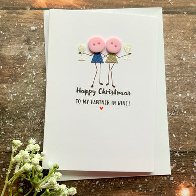 Happy Christmas To My Partner In Wine- Personalised