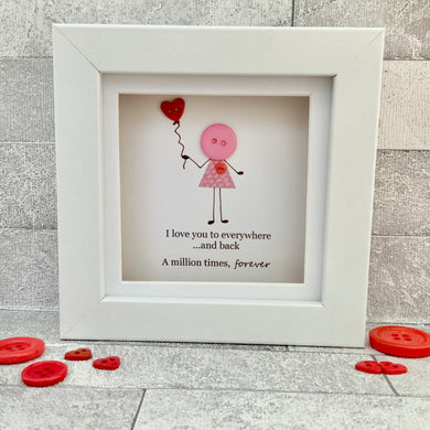 I Love You To Everywhere (Female) Mini Frame