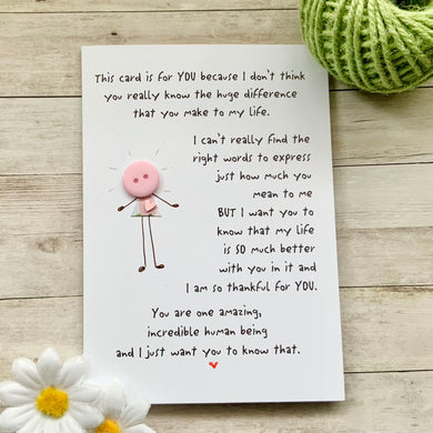 Incredible Human Being Card