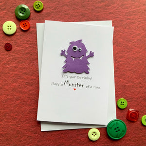 Monster Birthday  Bundle Pack of Four Cards
