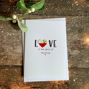 Love is the spirit of Christmas- Personalised