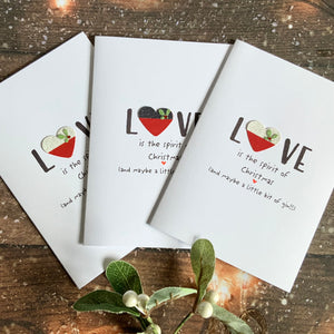 Love Is The Spirit Of Christmas (and gin) Card