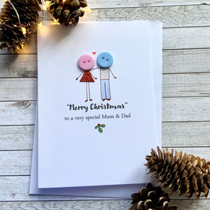 Merry Christmas To A Special Mum & Dad Card