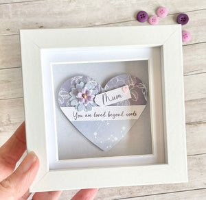 Mum You Are Loved Beyond Words Mini Frame