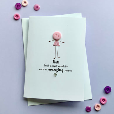 Nan Such A Small Word Card