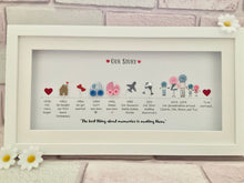 Load image into Gallery viewer, Our Story Button Family Frame (Landscape)