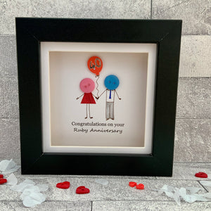 Ruby Wedding Anniversary Mini Frame