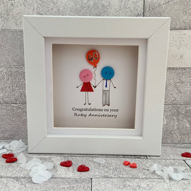 Ruby Wedding Anniversary Mini Frame