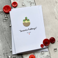 Load image into Gallery viewer, Seasons Eatings Pack of Four Christmas Cards