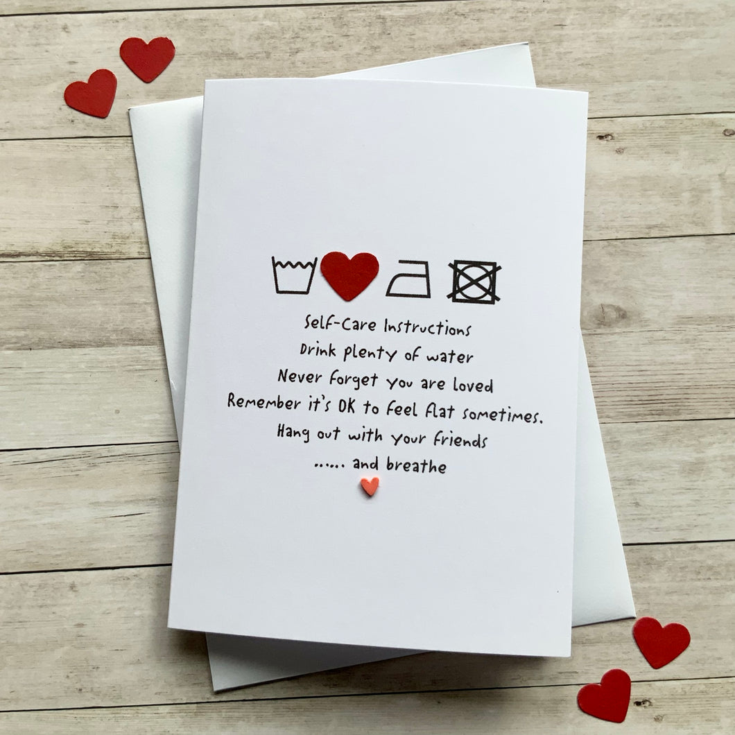 Self Care Instructions Card - Personalised