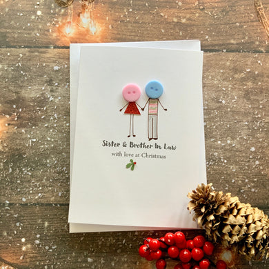 Sister & Brother In Law With Love At Christmas Card