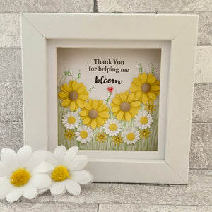 Thank You For Helping Me Bloom Sunflower Mini Frame