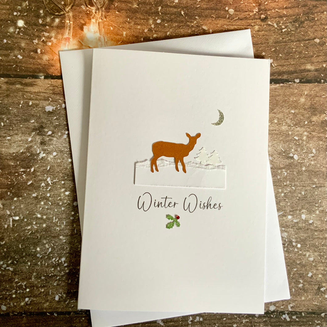 Winter Wishes Deer Personalised