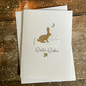 Winter Wishes Hare Card