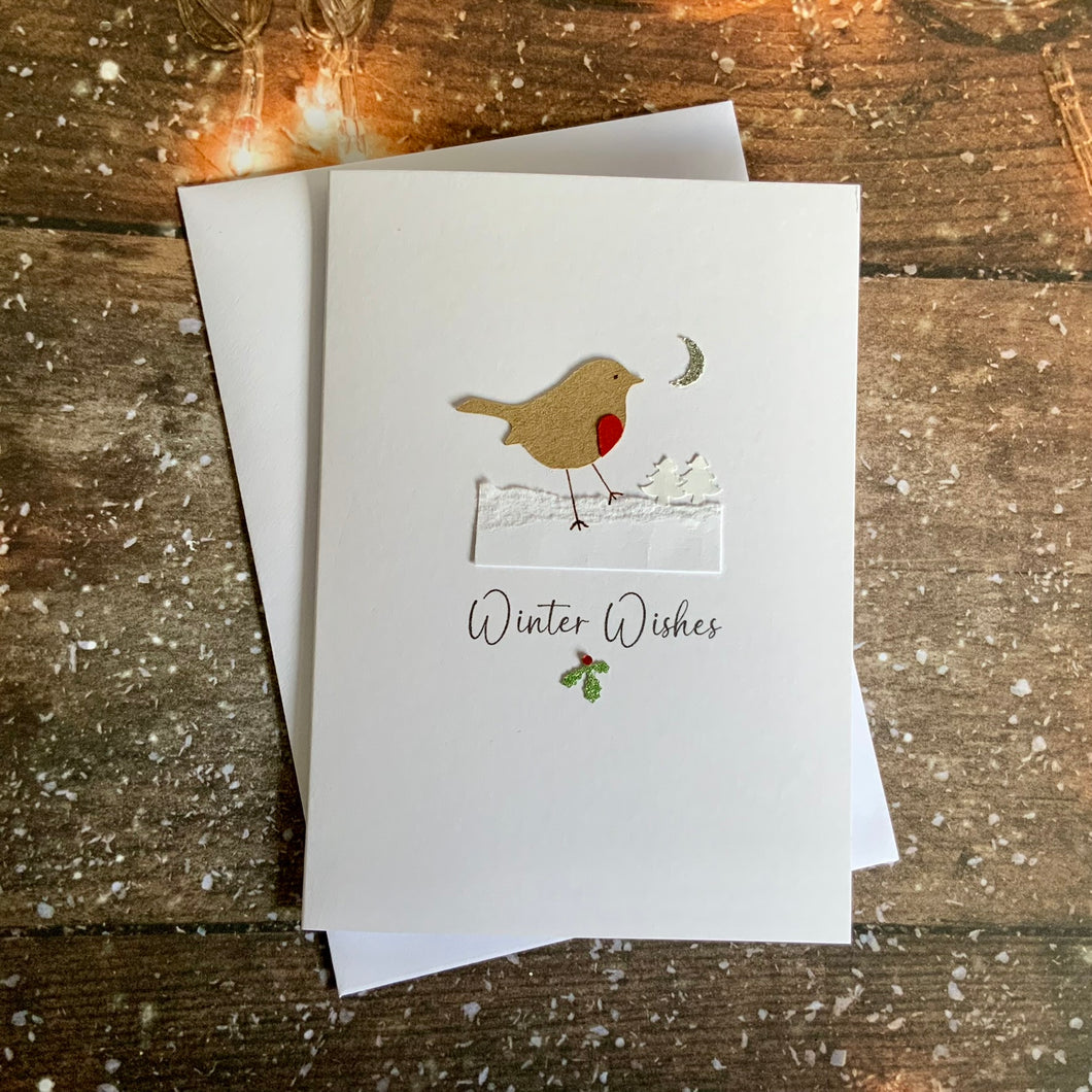 Winter Wishes Robin Personalised