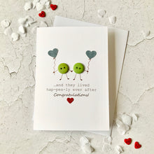 Load image into Gallery viewer, And they lived hap-pea-ly ever after Card