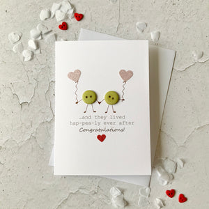 And they lived hap-pea-ly ever after Card