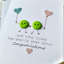 Load image into Gallery viewer, And they lived hap-pea-ly ever after Card