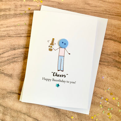 Cheers Happy Beerthday- Personalised