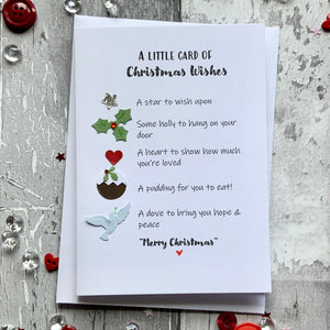 Little Card of Christmas Wishes Mixed Pack of Four Christmas Cards