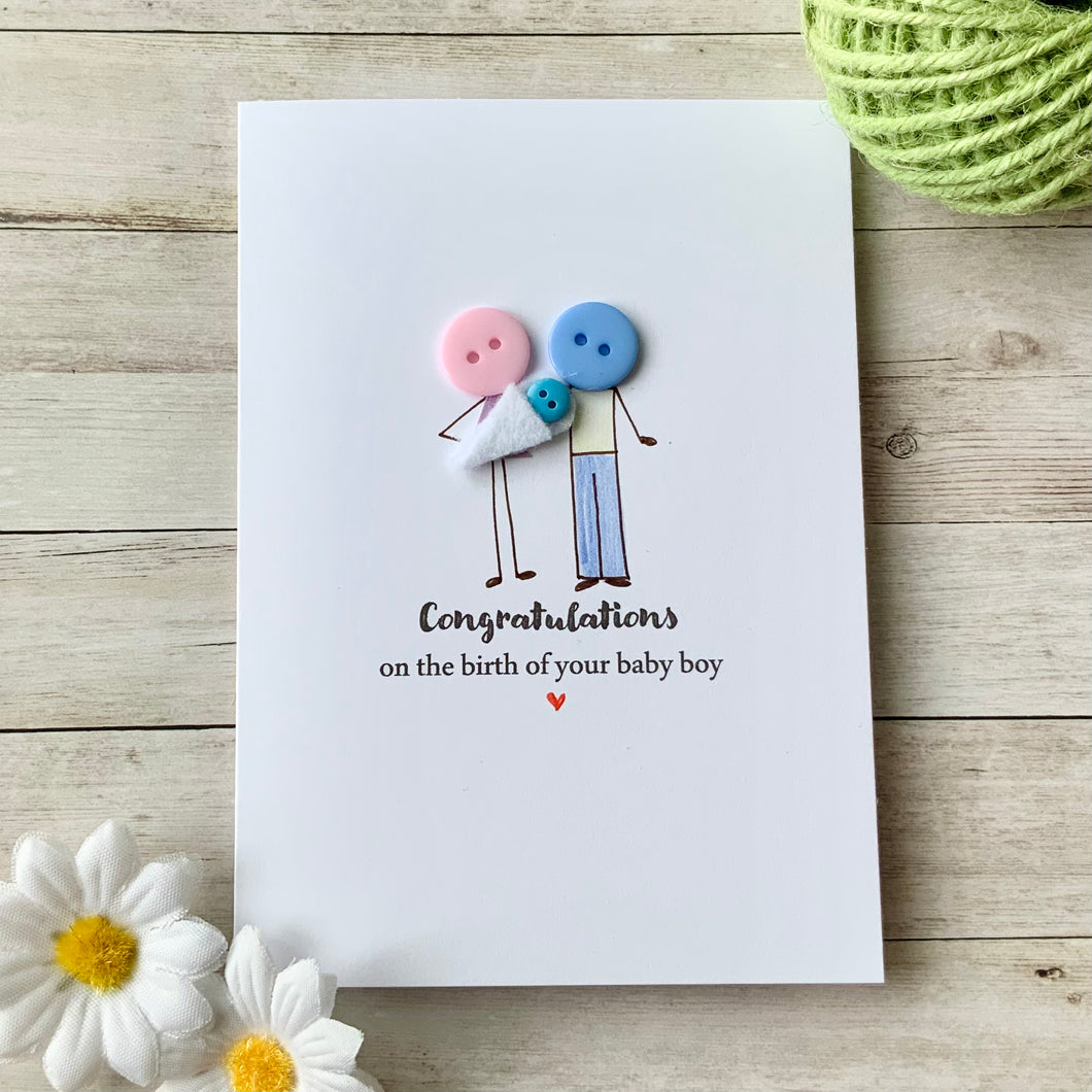 Congratulations on the birth of your Baby Boy Card