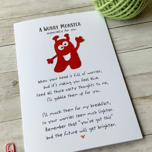 A Worry Monster Card
