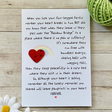 Rainbow Bridge Pet Loss Card