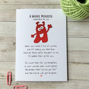 A Worry Monster Card