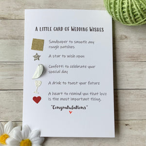 Little Card of Wedding Wishes- Personalised
