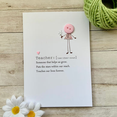 Teacher Definition Card