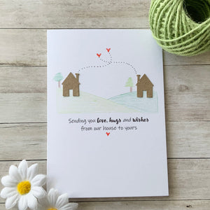 Sending You Love, Hugs And Wishes Card - Personalised