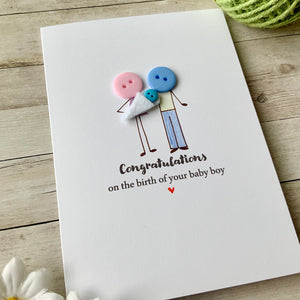 Congratulations on the birth of your Baby Boy Card
