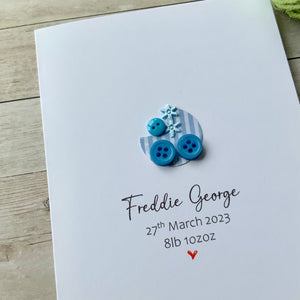 New Baby Boy - Personalised Card