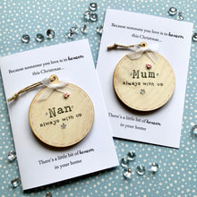Load image into Gallery viewer, Wooden Bauble Personalised Card