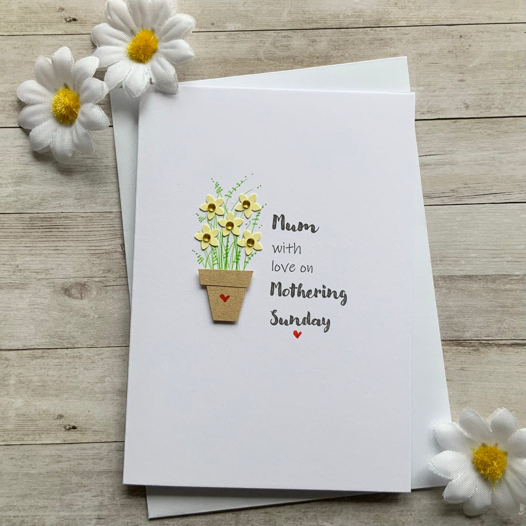 Mum With Love on Mothering Sunday Card