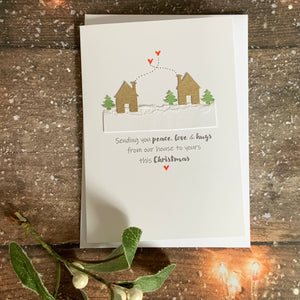 Sending You Peace, Love & Hugs Pack of Four Christmas Cards