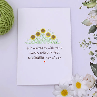 Sunflowery Sort Of Day - Personalised